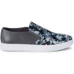 NEW $258 Robert Graham Riverland Shoes!  10.5  Gray With Skulls & Floral Design